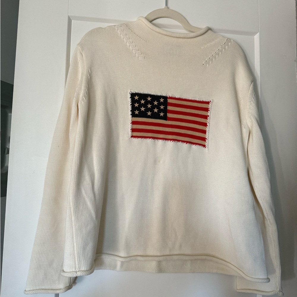 Tuckernuck American Flag Sweater- size small